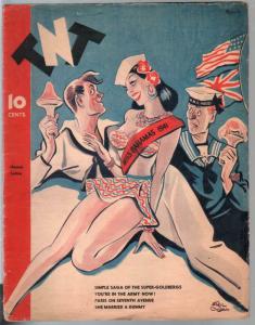 TNT #1 3/1941-1st issue-American Flag-Eric Godal pin-up girl cover-VG