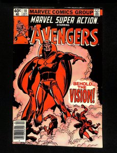 Marvel Super Action #18 Newsstand Variant 1st Vision Avengers #57 reprint!