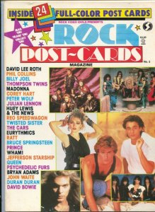 Rock Post-Cards Magazine #2 1980's-24 color postcards-Queen-David Bowie-VF+