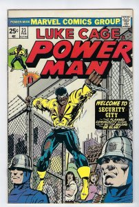 Marvel Luke Cage Power Man 23 (1975) Welcome to Security City Cage Chained {VF}