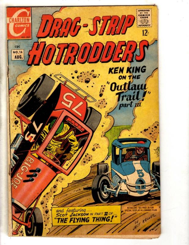 Drag-Strip Hot Rodders # 16 VG/FN Charlton Silver Age Comic Book Ken King FH2