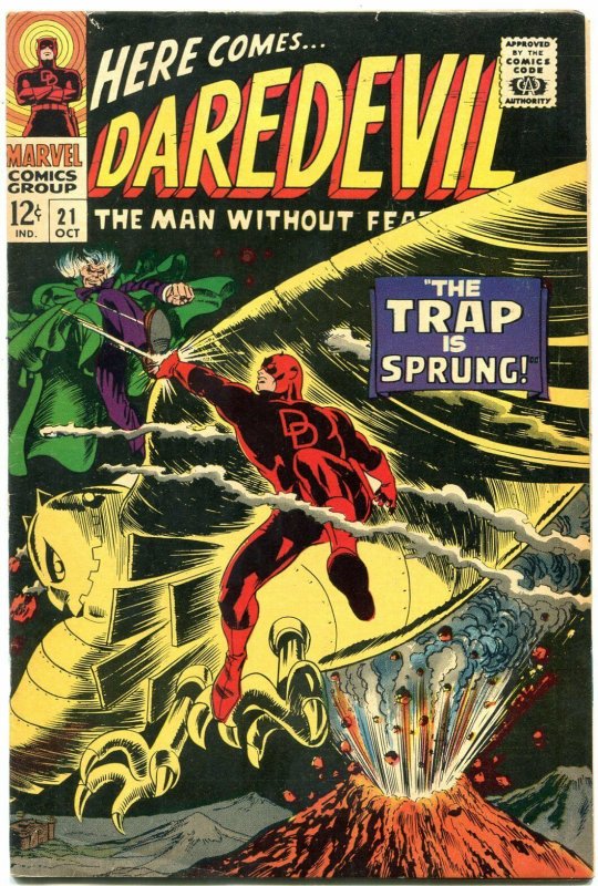 DAREDEVIL #21 1966-MARVEL-GENE COLAN ART VG/FN