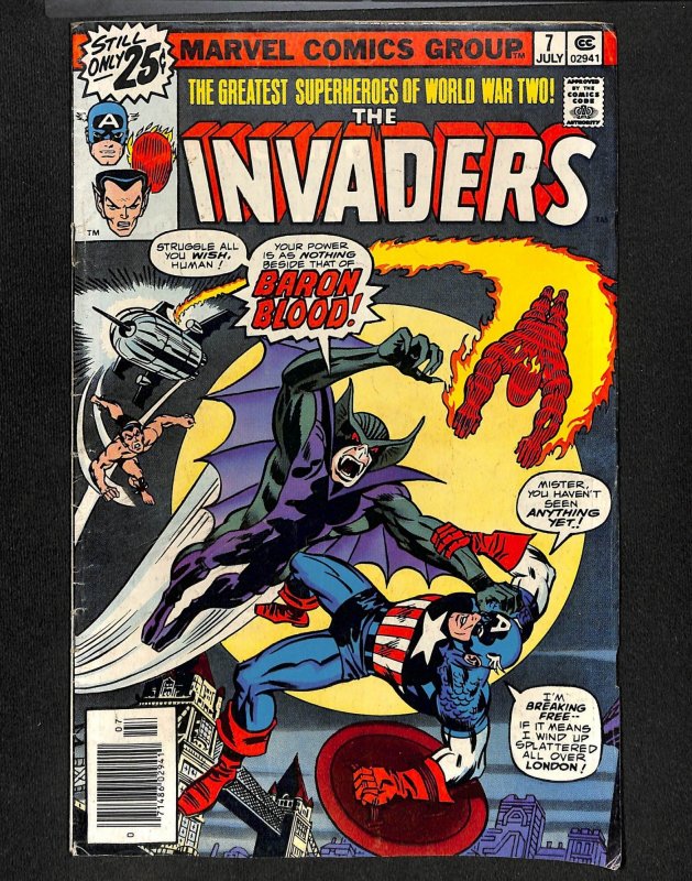 Invaders #7 1st Baron Blood and Union Jack!