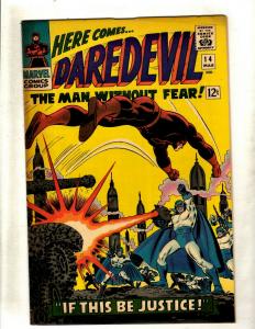 Daredevil # 14 FN Marvel Comic Book Silver Age Stan Lee Karen Owl Foggy NE1