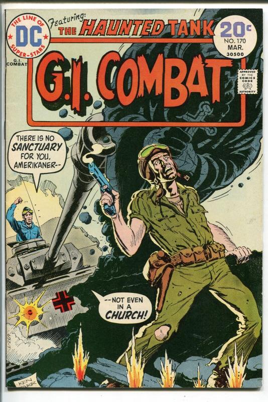 G.I. COMBAT #170 1974-DC-THE HAUNTED TANK-KEN BARR COVER-nm- 