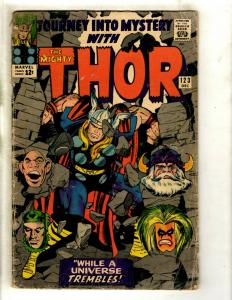 Journey Into Mystery # 123 VG- Marvel Comic Book Feat. Thor Loki Odin Sif GK4