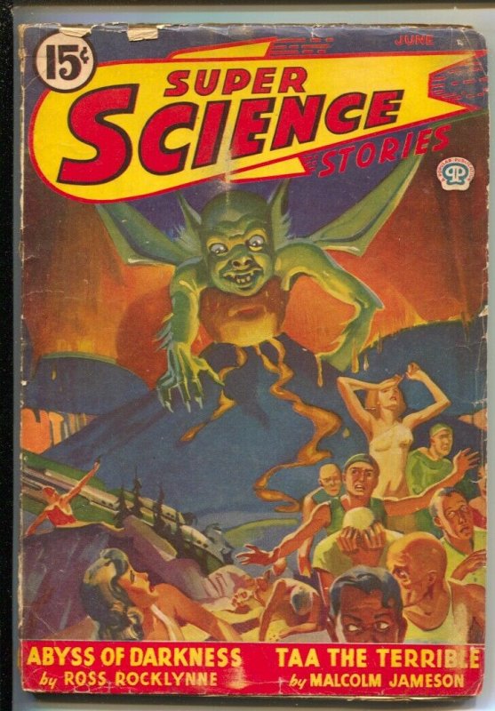 Super Science Stories 6/1947-Rare Canadian variant-Frank Belknap Long-Malcolm...