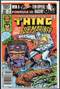 Marvel Two-in-One #81 (1981) Namor the Sub-Mariner