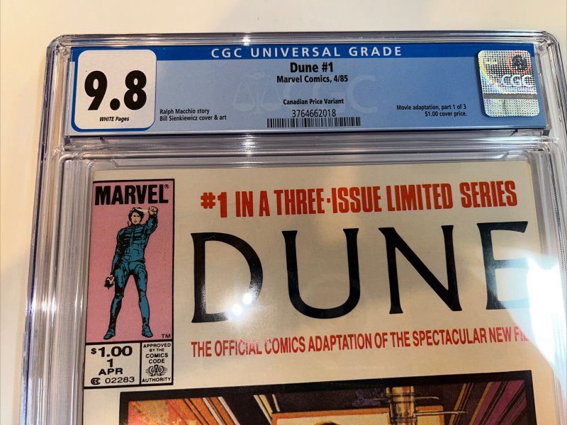 Dune (1985) # 1 (CGC 9.8 SS) Canadian price Variant CPV