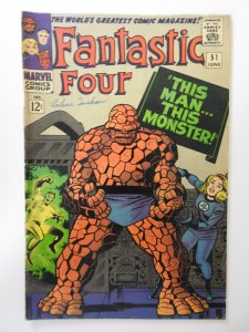 Fantastic Four #51 (1966) VG+ Condition ink fc