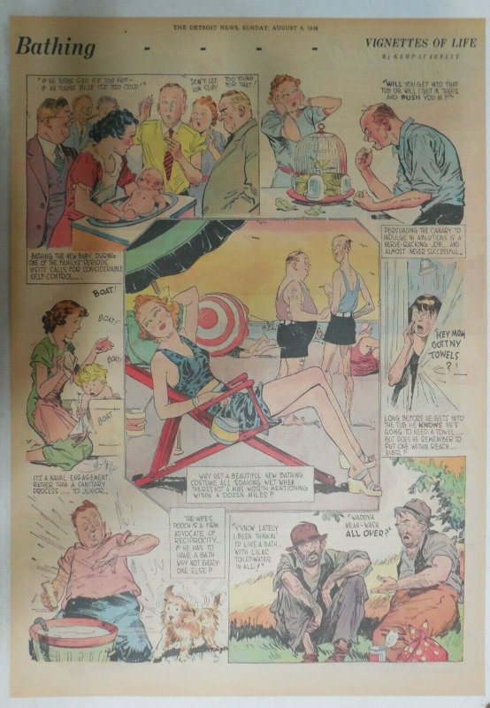 Vignettes Of Life by Kemp Starrett Bathing Suit ! 8/6/1939 Size: 15 x 22 inch