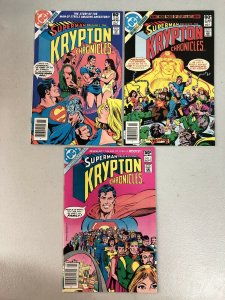 Krypton Chronicles (1981) #1 2 3 (VF+/NM-) Complete Set characters from Superman