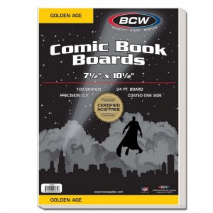 Golden Comic Backing Boards 100 Boards per Pack