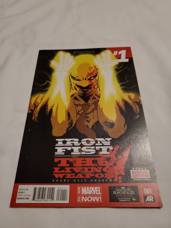 Iron Fist The Living Weapon 1 Near Mint- Cover by Alex Garner