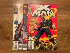 Lot Of 4 X-Man Marvel Comic Books # 1 2 3 4 X-Men Wolverine Apocalypse 11 J819