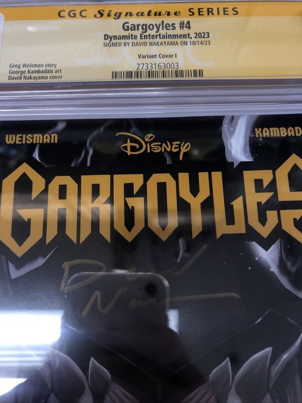 Gargoyles (2023) # 4 (CGC 9.8 SS) signed Nakayama • Census = 1 • Variant Cover I