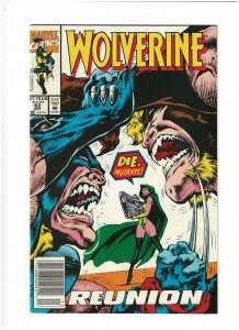 Wolverine #62 VF+ 8.5 Newsstand Marvel Comics 1992 vs. Sabretooth, Larry Hama