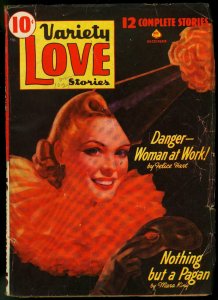 Variety Love Stories Pulp December /1941-MASK COVER Rare Romance VG