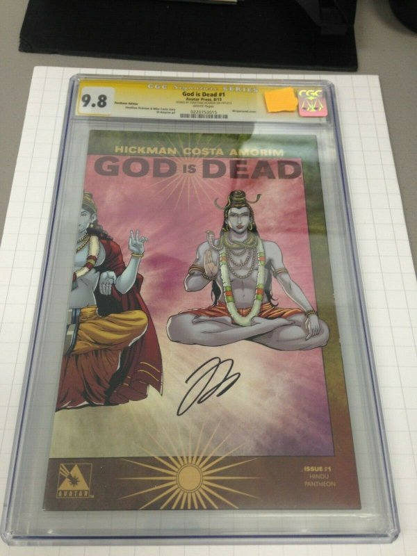 God is Dead 1 Pantheon Edition CGC 9.8 Signed by Jonathan Hickman