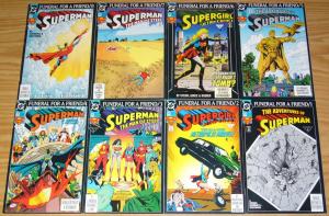 Superman: Funeral For A Friend #1-8 VF/NM complete story + epilogue + (2) more