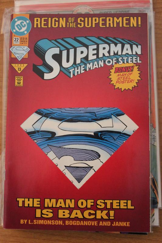 Superman the Man of Steel 22 die cut  9-4-nm