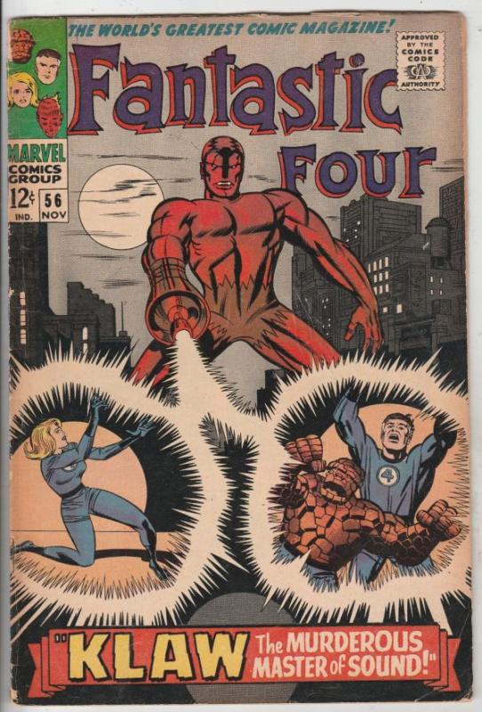 Fantastic Four #56 (Nov-66) VG Affordable-Grade Fantastic Four, Mr. Fantastic...