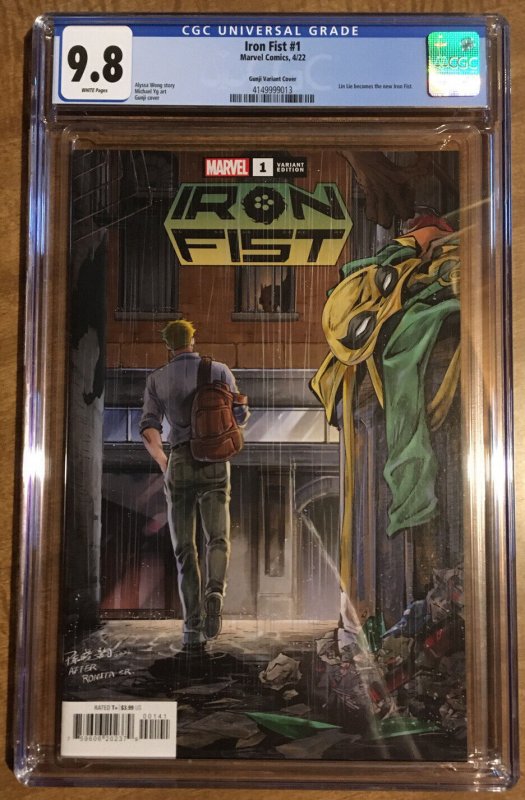 1ST LIN LIE as Iron Fist #1 1:50 Gunji Variant CGC 9.8 NM+/M Min Lie