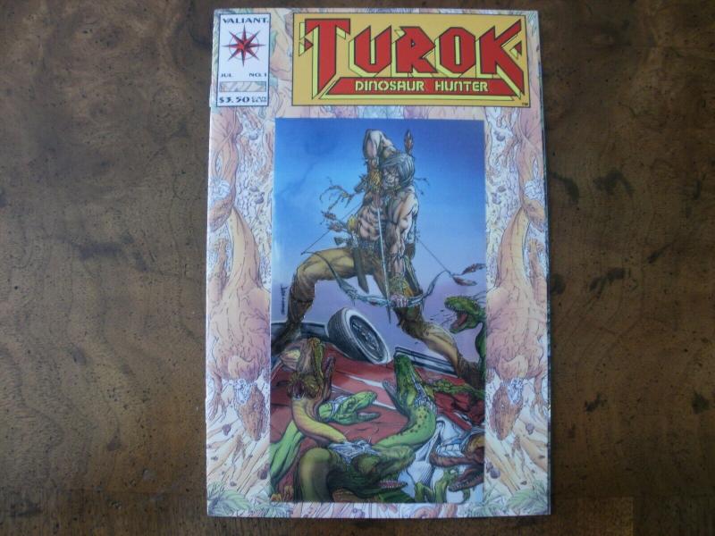 VALIANT Comic (1993) TUROK, DINOSAUR HUNTER (Gold Foil Reflective Cover Edition)