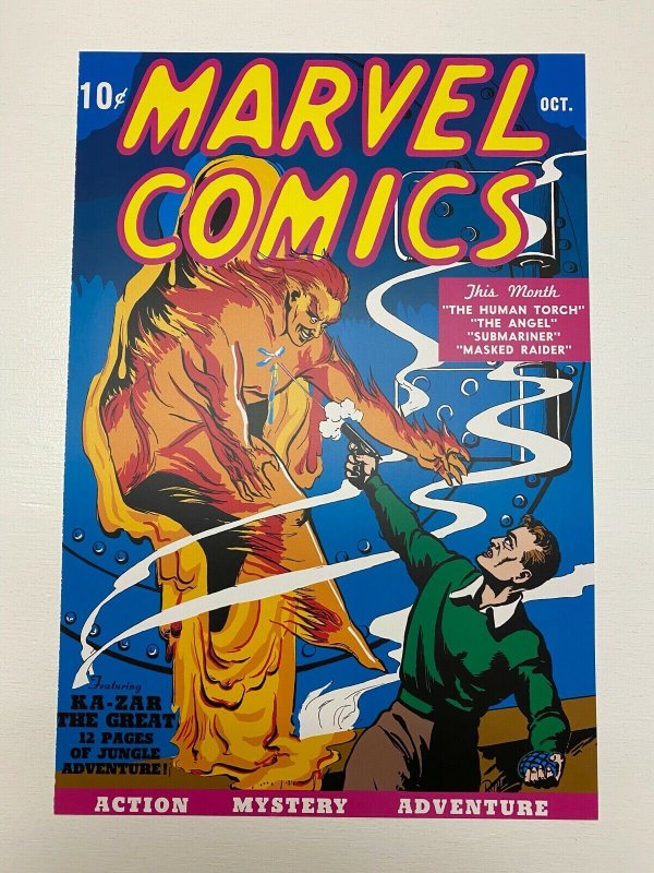 Marvel Comics #1 Human Torch poster by Frank Paul 