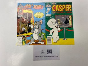 2 HARVEY comic book Tom & Jerry #2 Casper #7 102 KM9