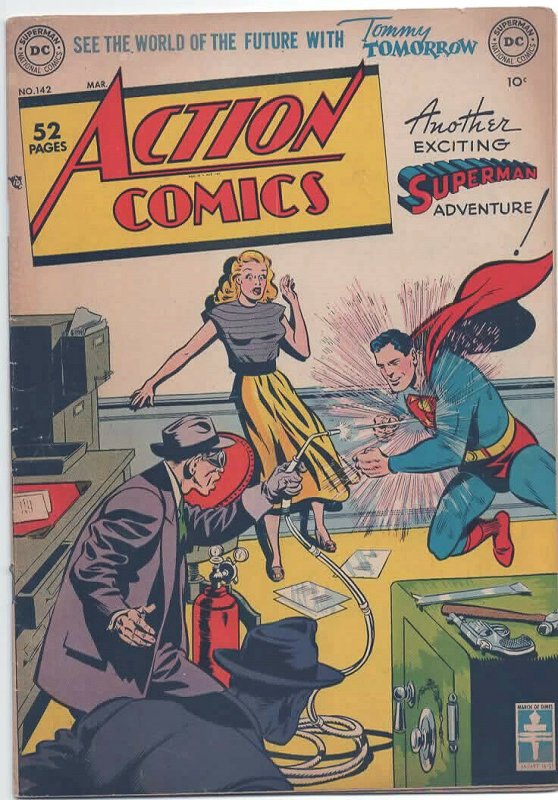 ACTON COMICS 142, VF (8.0), 1950 DC COMICS, COOL COVER, GOLDEN AGE SUPERMAN