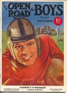 Open Road For Boys 11/1935-Parkhurst football cover-Eddie Rickenbacker aviati...