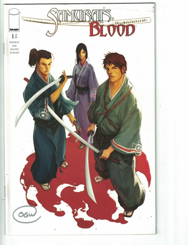 Samurai’s Blood #1 VF white variant cover signed by Owen Wiseman - Image comics 