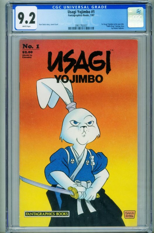 Usagi Yojimbo #1 CGC 9.2 1st issue-Stan Sakai 3961792007