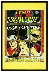 Comic Cavalcade #13 DC Christmas Framed 12x18 Official Repro Cover Display