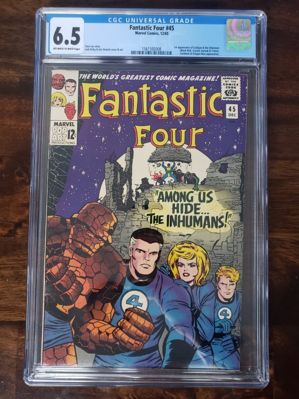 Fantastic Four 45 CGC 6.5 1st appearance of Lockjaw and the Inhumans
