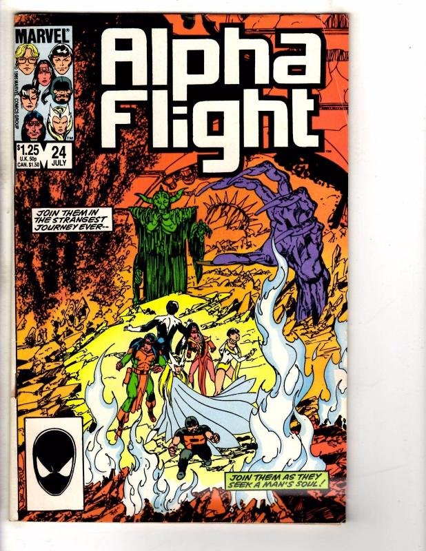 Lot Of 10 Alpha Flight Marvel Comic Books # 16 17 19 23 24 26 27 28 29 30 GJ1