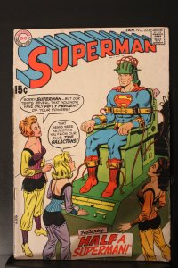 Superman #223 Mid-High-Grade FN+ or better! Woman's Lib, Electric Chair ...