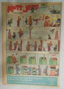 (50) Mutt and Jeff  Sunday Pages by Bud Fisher from 1939 Size: 11 x 15 inches