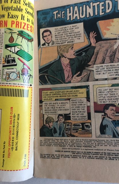 Twilight Zone #42 (1972)mild moisture ruffling,C all my suspense/horror!