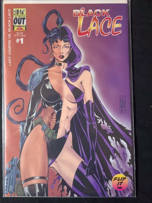 Lady Vampre vs. Black Lace 1 NM  1990 Black Out 