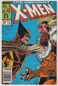 X-Men #222 (Oct 1987, Marvel), VG (4.0), Wolverine battles Sabretooth cvr & sty