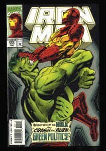 Iron Man #305 VF/NM 9.0 1st Full HulkBuster Armor Vs Incredible Hulk!