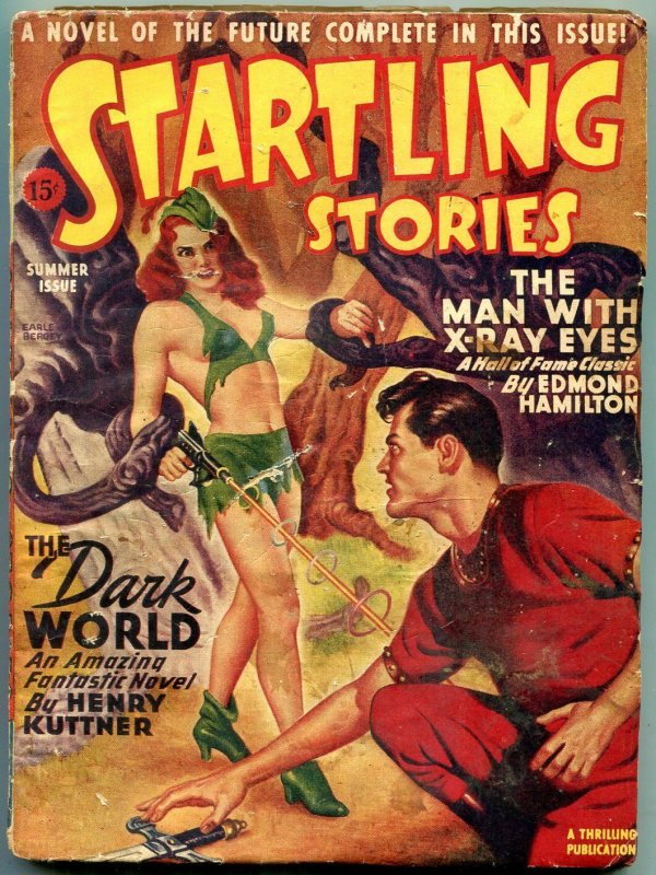 Startling Stories Pulp Summer 1946- Bergey cover- Edmond Hamilton VG