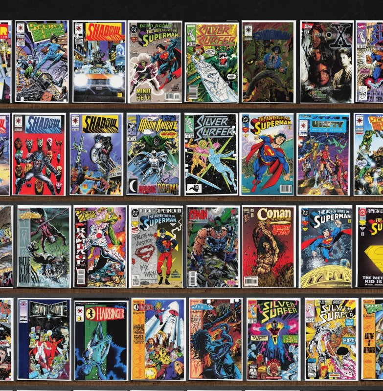 Huge Lot 150+ Comics with Silver Surfer, Shadowman, Secret Weapons & More!