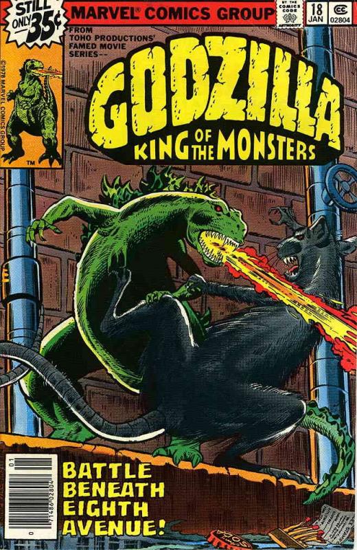 Godzilla #18 FN ; Marvel | January 1979 Shrunken
