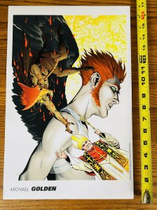 MICHAEL GOLDEN WITH POPE 11x17 ART PRINT 2008 NAKED FAT RAVE SDCC Portfolio
