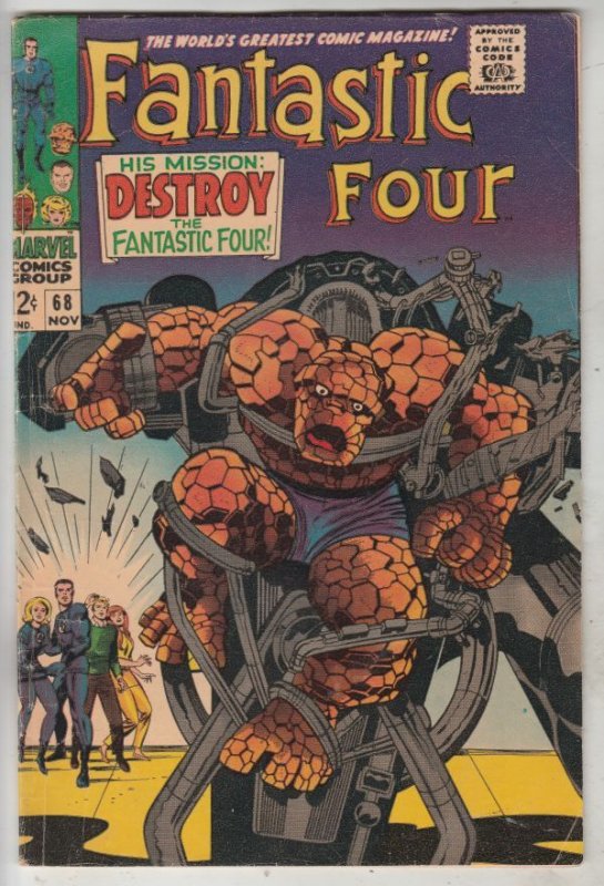 Fantastic Four #68 (Nov-67) VF+ High-Grade Fantastic Four, Mr. Fantastic (Ree...