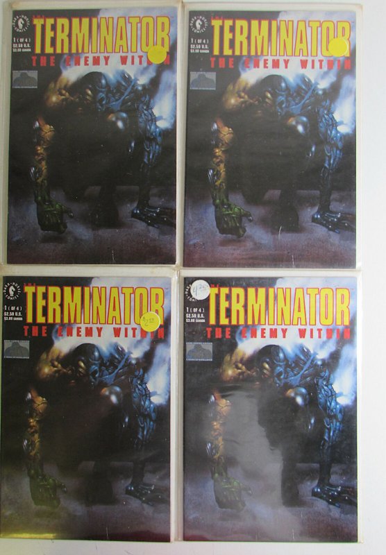 1991 Terminator Enemy Within Lot of 4 #1 Dark Horse Comic Books Comics