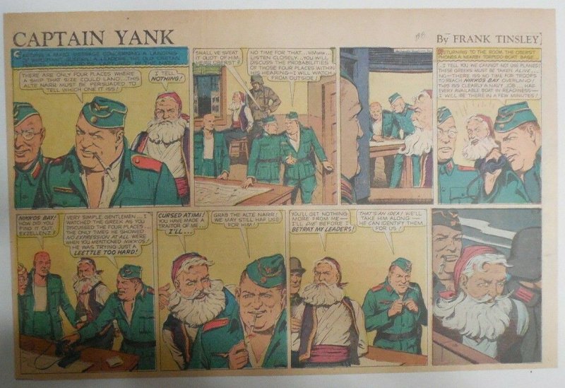 Captain Yank Sunday by Frank Tinsley from 8/8/1943 Size: 11 x 15 inches